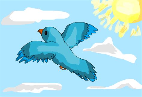 Blue Bird Flying Drawing At Getdrawings Free Download