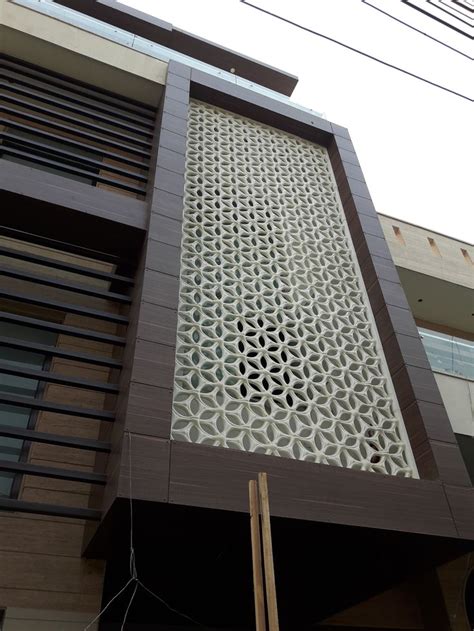 Grc In Facade Jaali Design House Outside Design Front Elevation