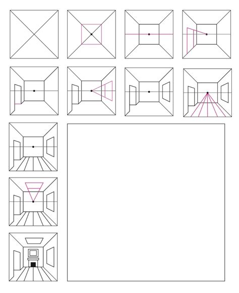 1 Point Perspective Worksheet Sixteenth Streets