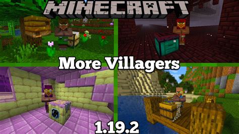 More Villagers Mod Minecraft 1192 Mod Showcase Youtube