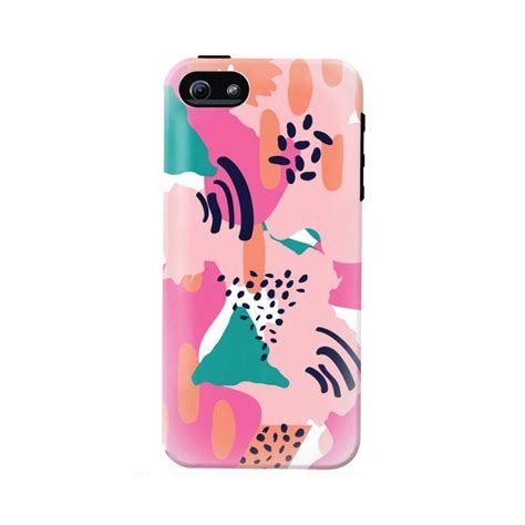 Modern Tropical Cell Phone Case Fits All Types Of Phones Pink