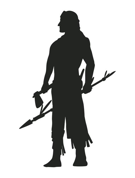 Native Warrior Silhouette 10436160 Vector Art At Vecteezy