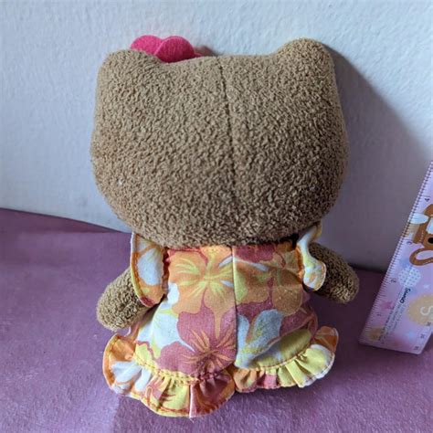 Hello Kitty Plush 2005 Tan Kitty Approx 6 Inch Depop