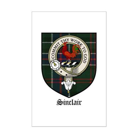 Sinclair Clan Crest Tartan Mini Poster Print By Coat Of Arms Cafepress