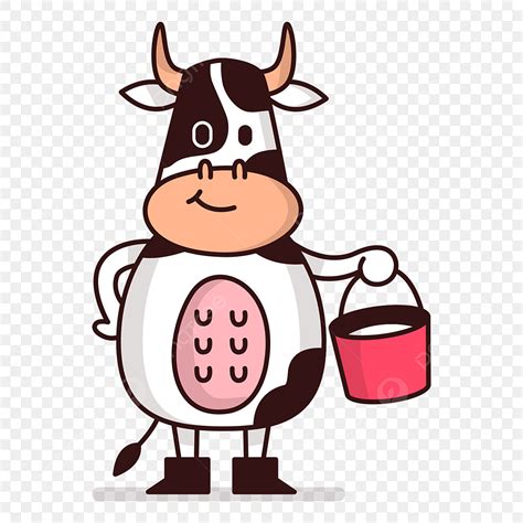 Cartoon Milk Cow Holding Leite Leche Kuh Animado Freepik Copo Kuhglocke Mucca Dairy Koe Milch