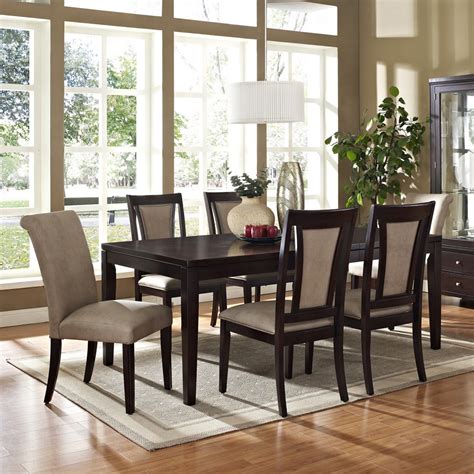 Make mealtimes more inviting with comfortable and attractive dining room and kitchen chairs. Steve Silver Wilson 7 Piece 60×42 Dining Room Set in ...