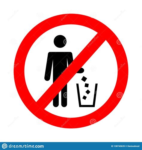 Sign up for a new account. Garbage Symbol. Do Not Litter Sign. Trash Icon. Flat ...