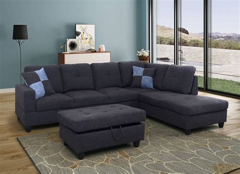 Aycp Furniture 3 Pc L Shape Sectional Sofa Set India Ubuy
