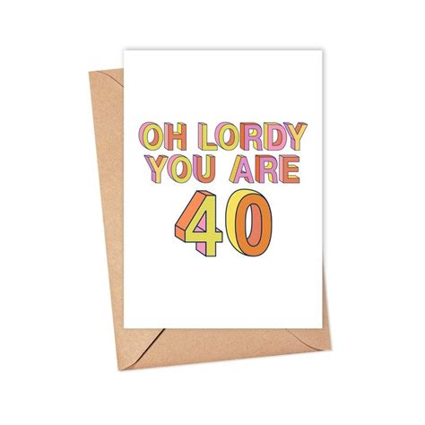 Funny 40th Birthday Card For Best Friend 40th Birthday Ts Etsy
