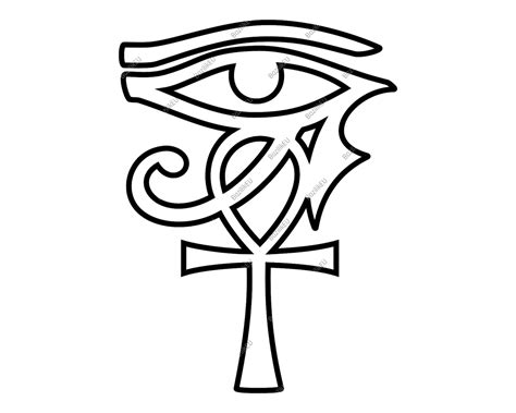 Egyptian Ankh Cross Svg Files Eye Of Horus Tattoo Etsy