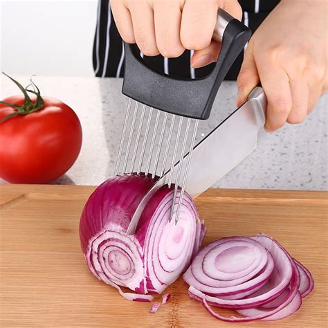 Best Onion Cutter Holder Vegetable Slicer Cutting Tools Stainless Steel