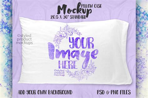 You plan to execute on your own. Standard size pillow case mockup | Creative Illustrator Templates ~ Creative Market