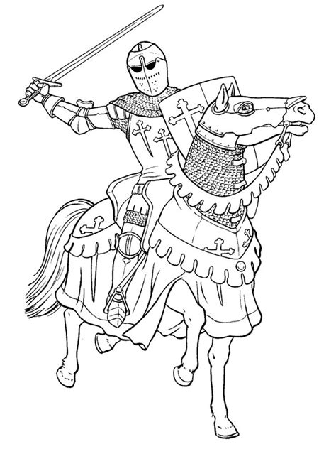 Free Printable Knight Coloring Pages Sketch Coloring Page