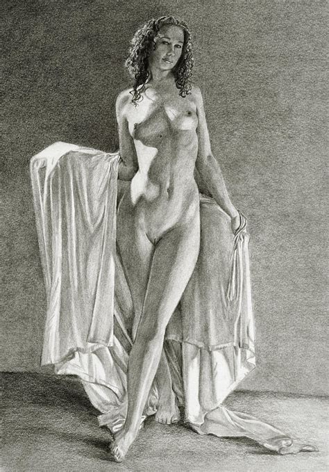 Academic Pose By Jessica Drawing By Olivier Duhamel Fine Art America