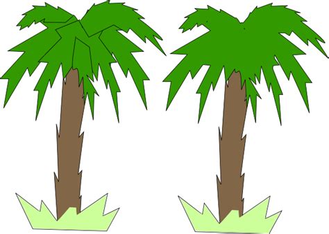 Two Palm Trees Clip Art At Vector Clip Art Online Royalty