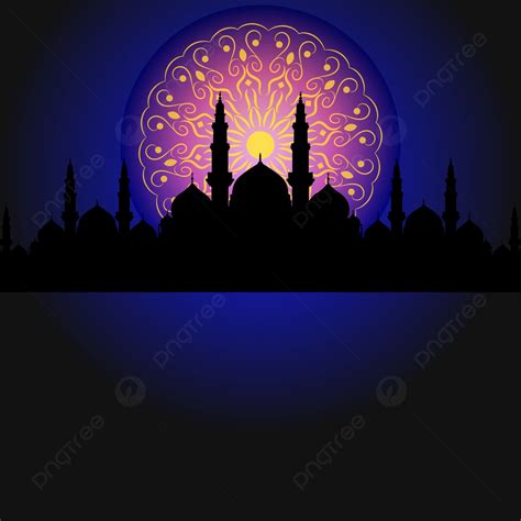 Background Latar Belakang Islam Dengan Ornamen Mandala Idul Fitri Dan