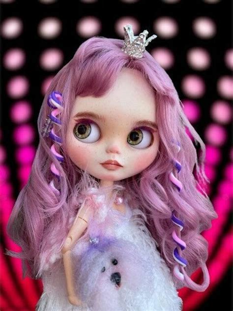 Custom Blythe Doll Blythe Doll Art Doll Ooak Tbl Base Pink