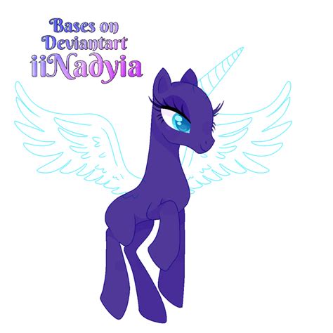 Princess Luna Pony Base Mlp Base By Iinadyia On Deviantart