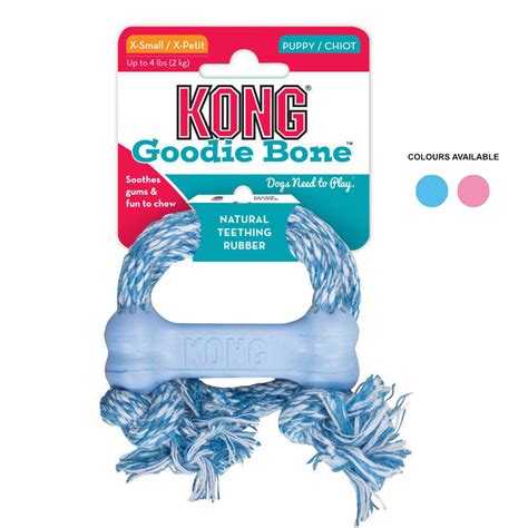 Kong X Small Goodie Bone With Rope Dog Toy For Puppy Sales 4 Tails