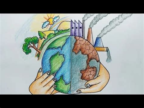 Perfect for printing and sharing online! how to draw world environment day step by step ...