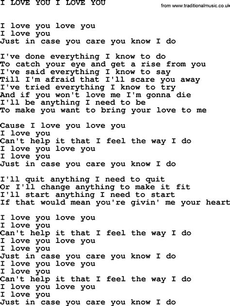 Johnny Cash Song I Love You I Love You Lyrics