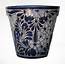 Ceramic Flower Pot 30cm  Blue & White Hadeda Tiles
