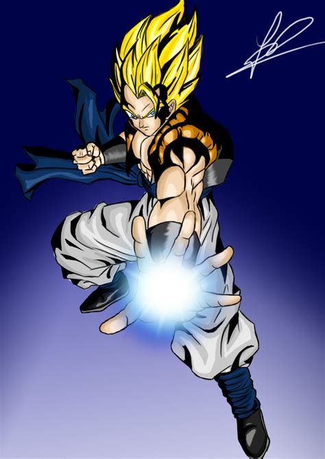 Here you will begin drawing out the thick eyebrows, and then draw in the shapes of both the eyes. Gogeta by francosj12 on DeviantArt