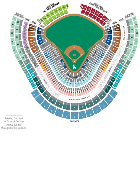 Dodger Stadium Seating Chart Detailed Cabinets Matttroy