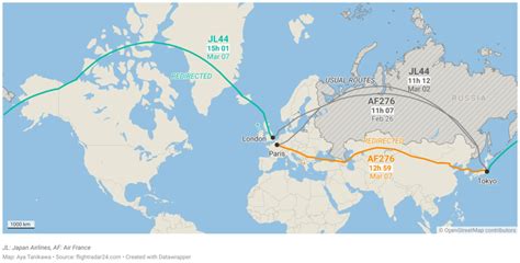 Flight Routes And Map Projections Datawrapper Blog