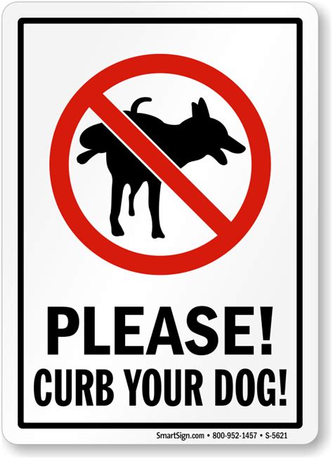 Please Curb Your Dog Sign Dog Poop Sign Sku S 5621