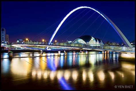 Newcastle Upon Tyne Gateshead Millennium Bridge On The River Tyne