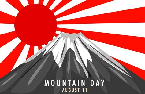 Mountain Day In Japan On August 11 Banner With Mount Fuji 2852699