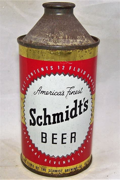Lot Detail Schmidts Americas Finest Cone Top Beer Can