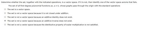 Solved Determine whether the set, together with the | Chegg.com