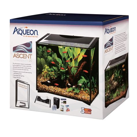 Aqueon Ascent 20 Gallon Frameless Led Aquarium Kit 2375 X 12625 X