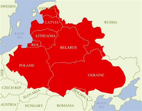 Polishlithuanian Commonwealth At Its Maximum Extent After The Truce Of Deulino In 1619