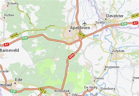 Kaart Michelin Beekbergen Plattegrond Beekbergen Viamichelin