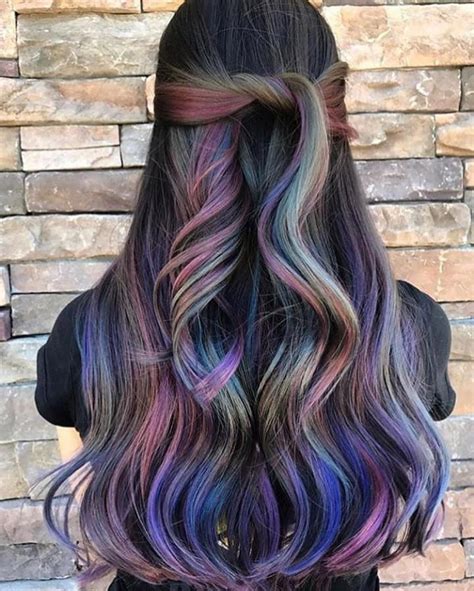 60 Most Gorgeous Hair Dye Trends For Women To Try In 2023 Oil Slick Hair Color Oil Slick Hair