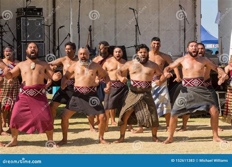 Maori Men Performing A Haka New Zealand Editorial Stock Photo Image