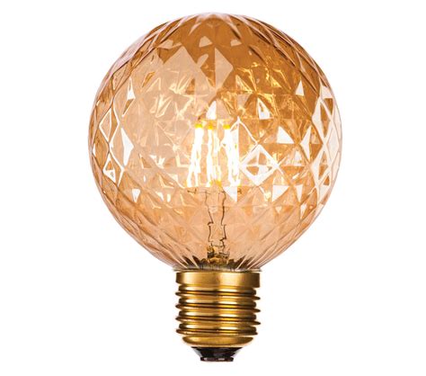 Firstlight 4w Led E27 Fitting Decorative Light Bulb Amber Glass 4914