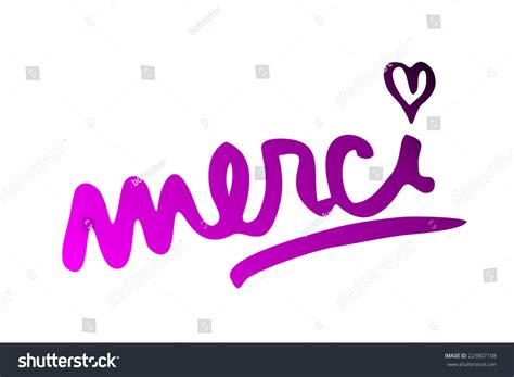 Merci Thank You In French Language Stock Photo 223807108 Shutterstock