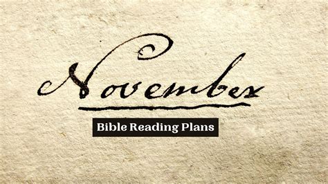November Bible Reading Plans Bible Study Printables