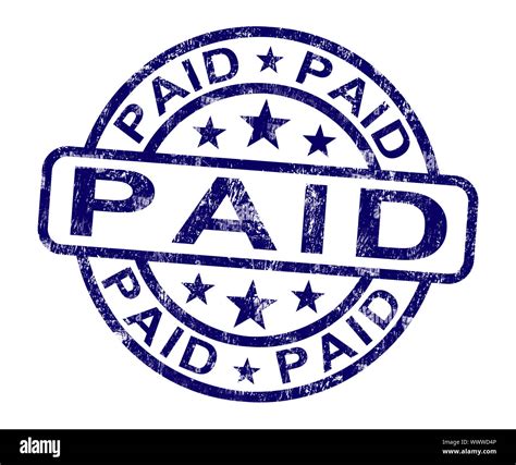 Paid Stamp Shows Invoice Payment Confirmation Stock Photo - Alamy