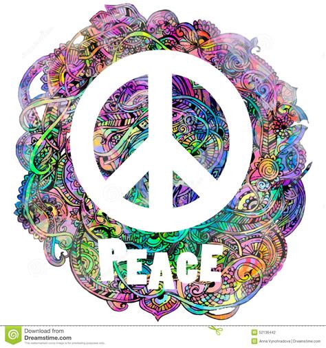 Decorative Peace Sign Stock Illustration Illustration Of