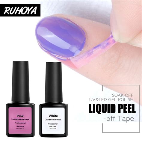 Ruhoya Nail Art Gel Tape Latex Skin Care Liquid Peel Off Tape Nail Gel
