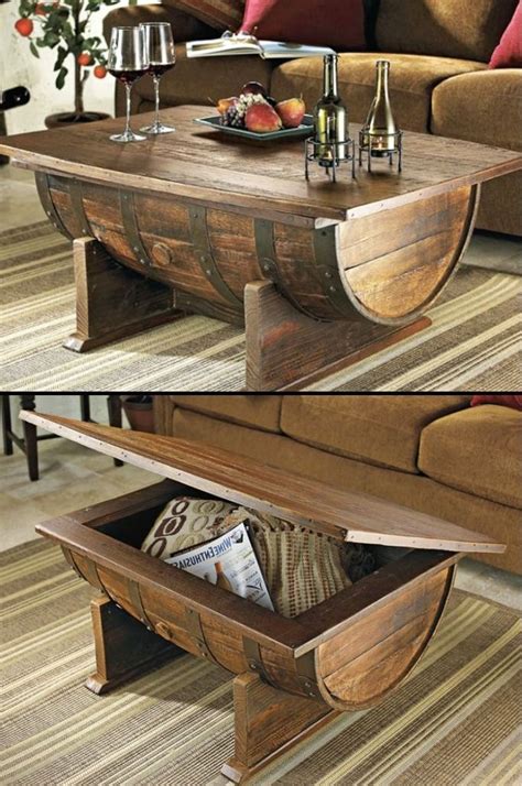 Wooden Barrel Coffee Table Furniture Roy Home Design