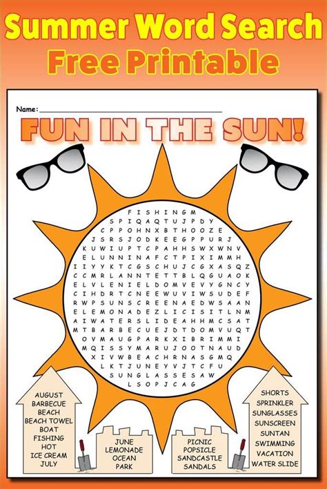Print all of our word search puzzles for free. Summer Word Search | Summer words, Vocabulary words ...