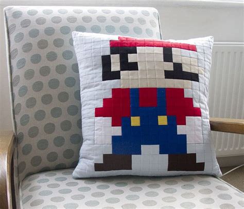 Super Mario Pillow Mario Quilt Mario Quilt Pattern Pillows