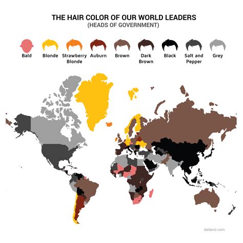 The Hair Color Of Our World Leaders Related Eye Maps On The Web