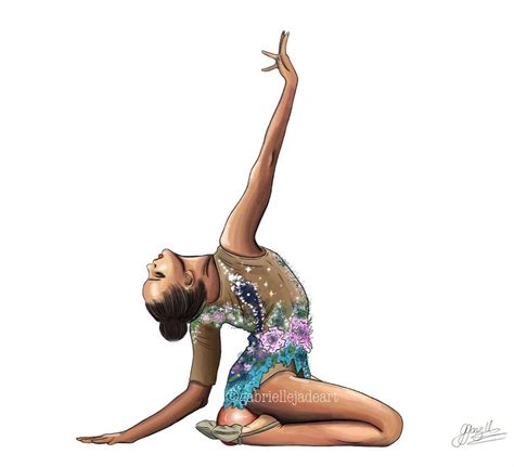 Как нарисовать гимнастку карандашом поэтапно. gabriellejadeart | Художественная гимнастика, Гимнастика ...